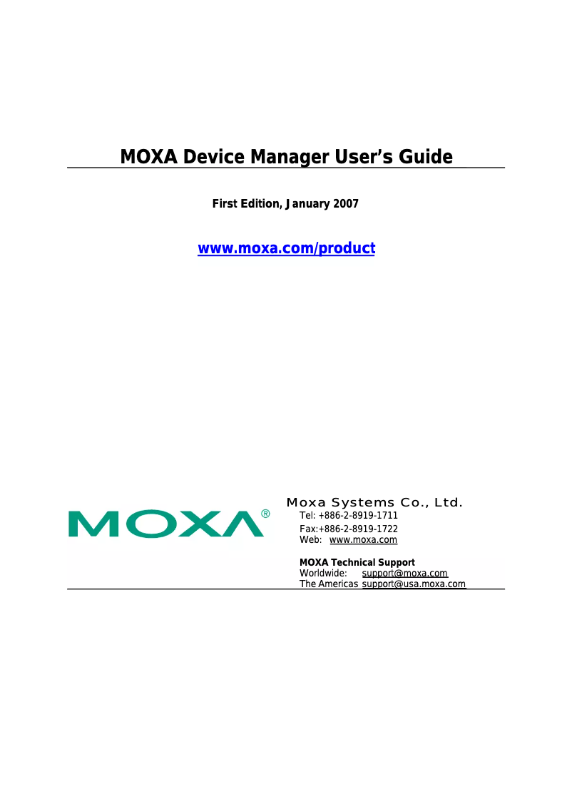 Page n°1 - Manuel utilisateur Moxa DA-662-16-LX