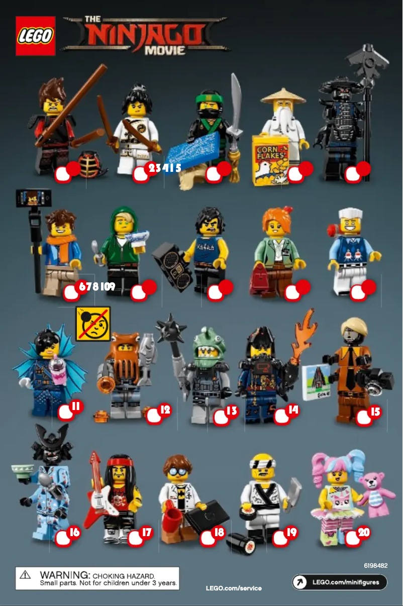 First page image of the manual for Minifigures 71019