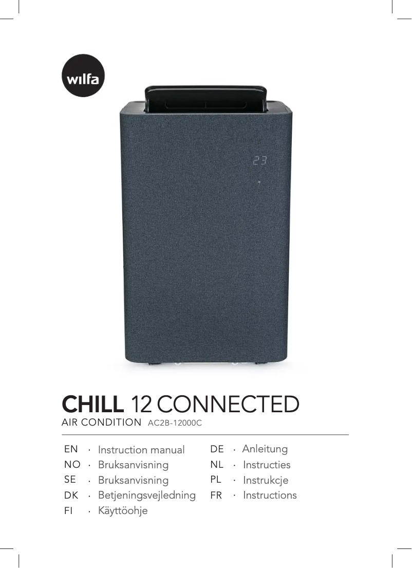 Image de la première page du manuel de l'appareil Chill 12 Connected AC2B-12000C