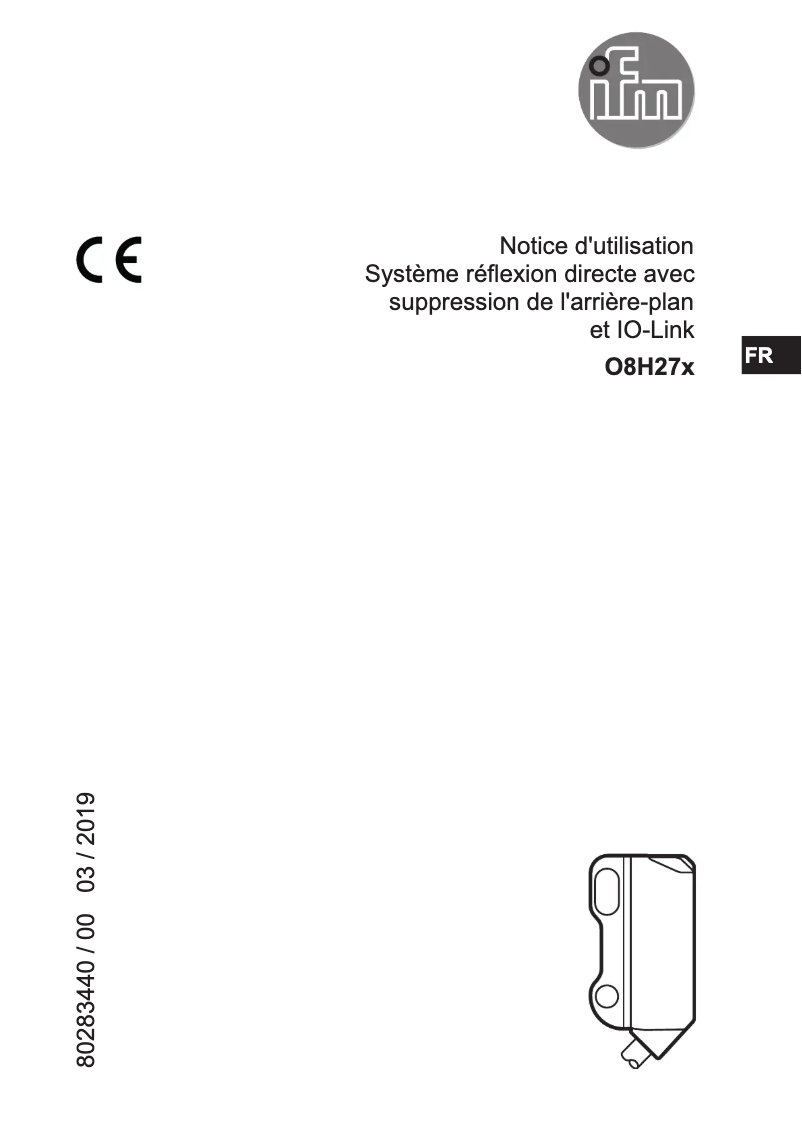 Image de la première page du manuel de l'appareil O8H271