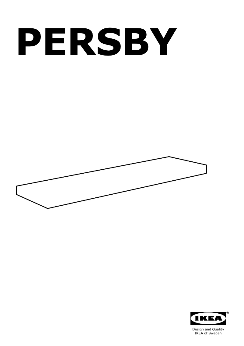 Page 1 de la notice Instructions / montage Ikea PERSBY