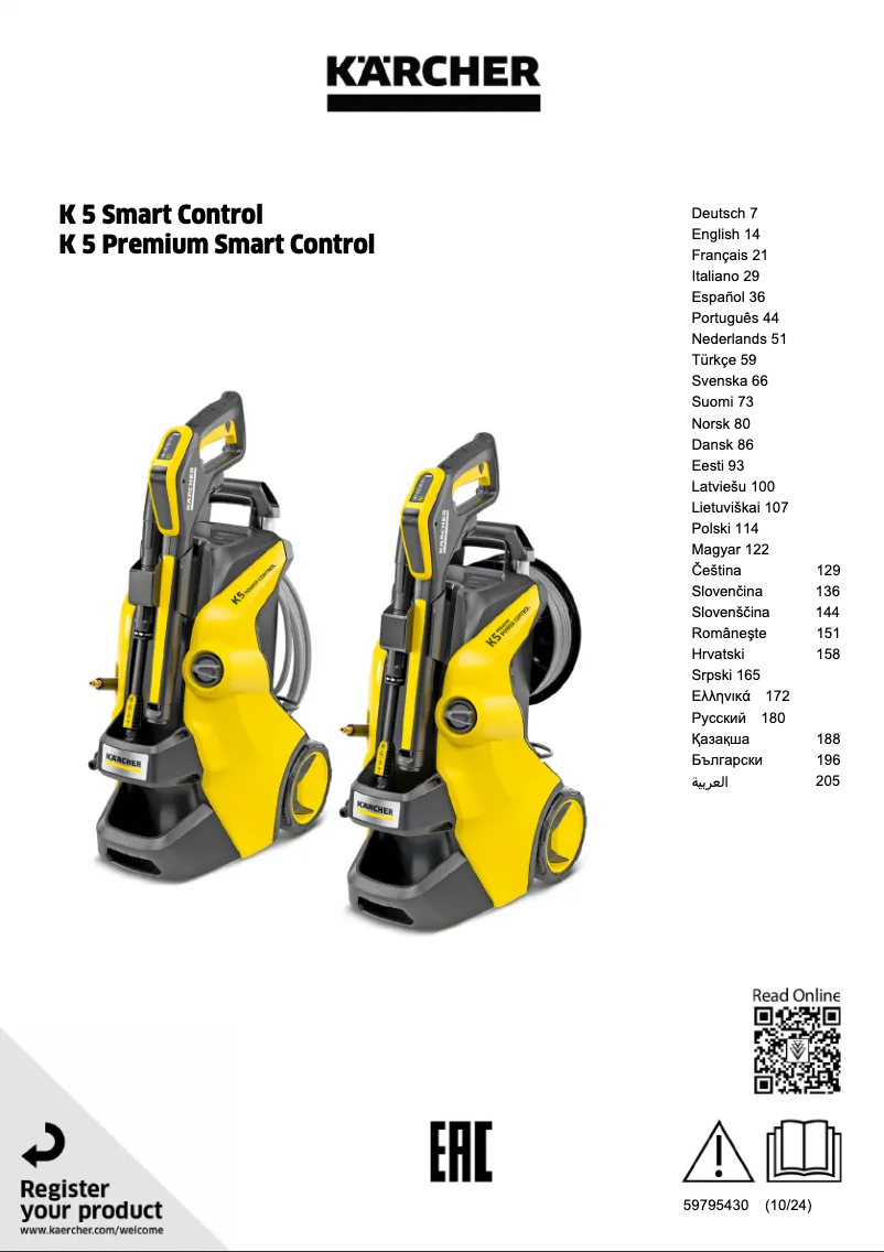 Page n°1 - Manuel utilisateur Kärcher K5 Premium Smart Control