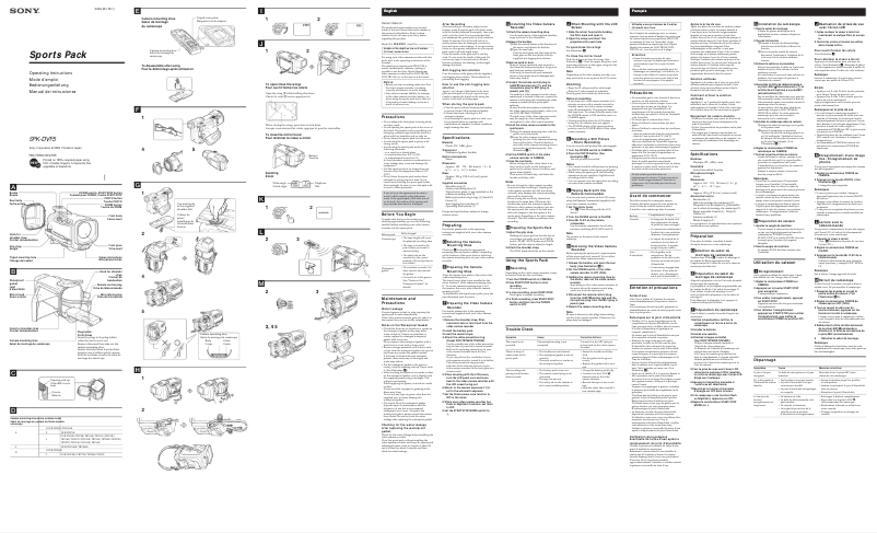 Page n°1 - Manuel utilisateur Sony SPK-DVF5