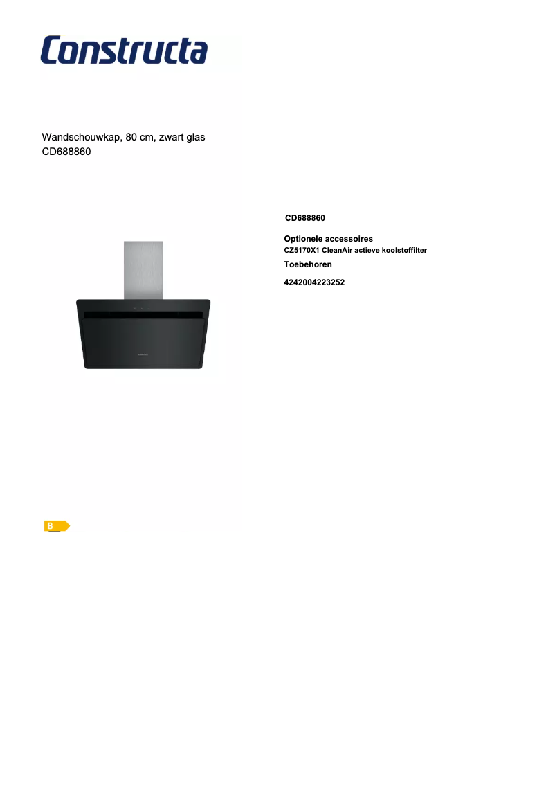 Image de la première page du manuel de l'appareil CD688860