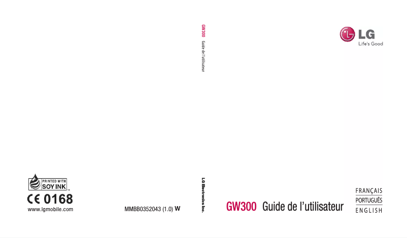 Page n°1 - Manuel utilisateur LG GW300