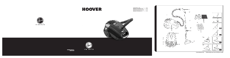 Page 1 de la notice Manuel utilisateur Hoover TS70_DI20021