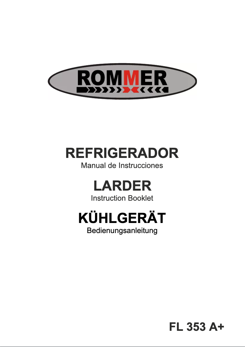 Página 1 del manual Manual de usuario Rommer FL 353 A+