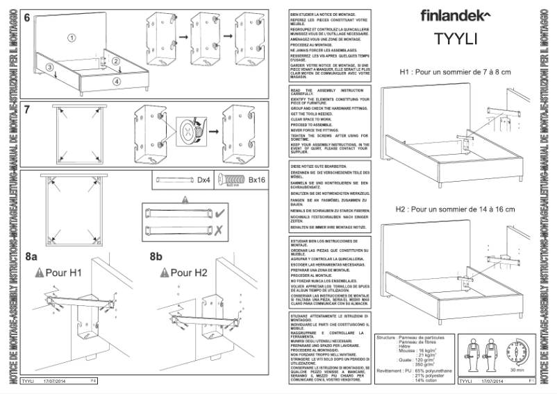 Image de la première page du manuel de l'appareil TYYLI