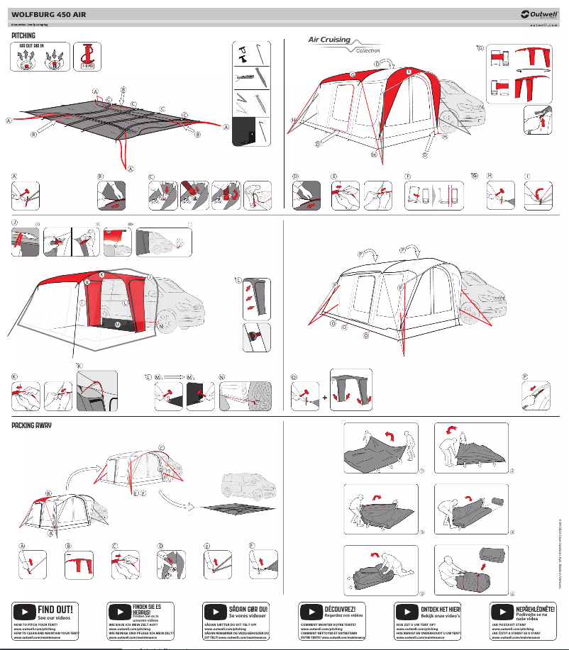 Page 1 de la notice Manuel utilisateur Outwell Wolfburg 450 Air