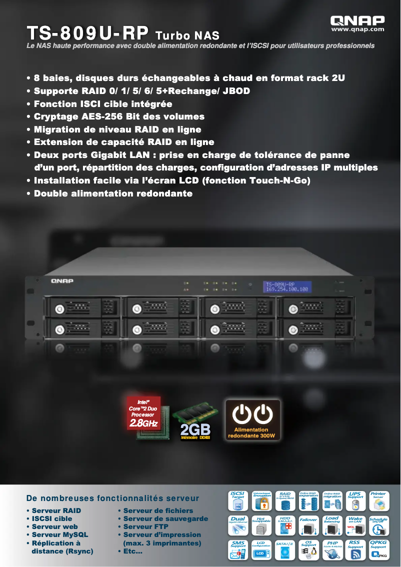 Image de la première page du manuel de l'appareil TS-809U-RP Turbo NAS