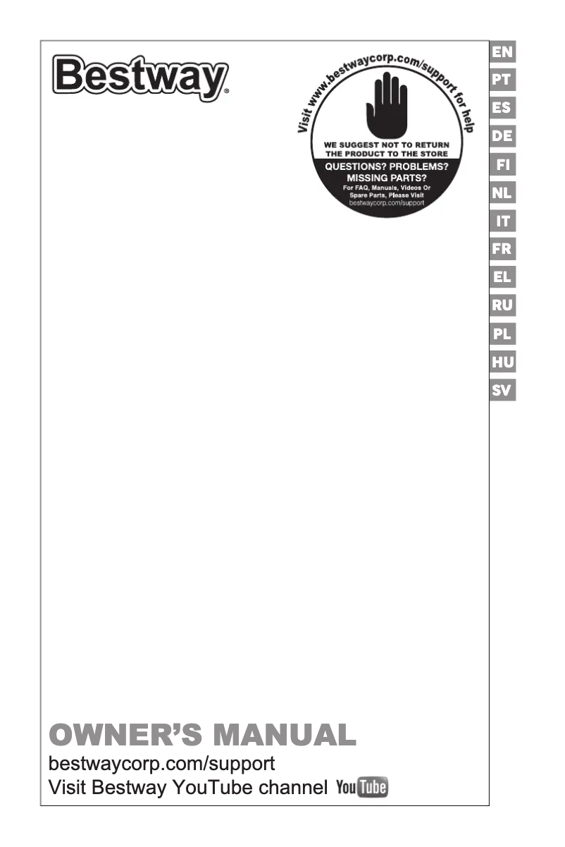 Page 1 de la notice Manuel utilisateur Bestway H2OGO! 53381