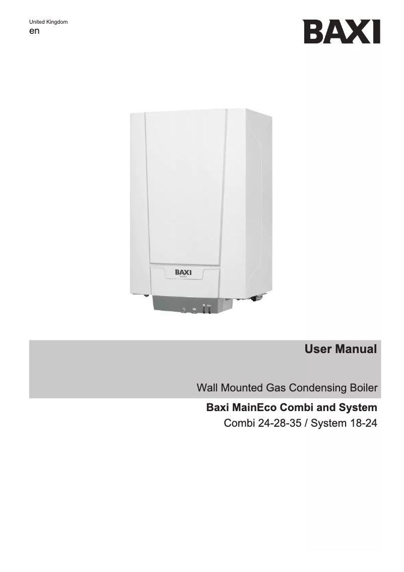 Image de la première page du manuel de l'appareil MainEco System 18