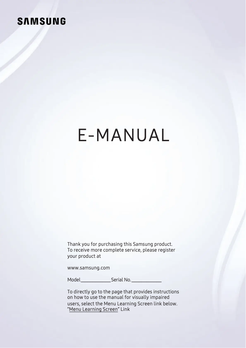 Page 1 de la notice Manuel utilisateur Samsung UA55NU7470U