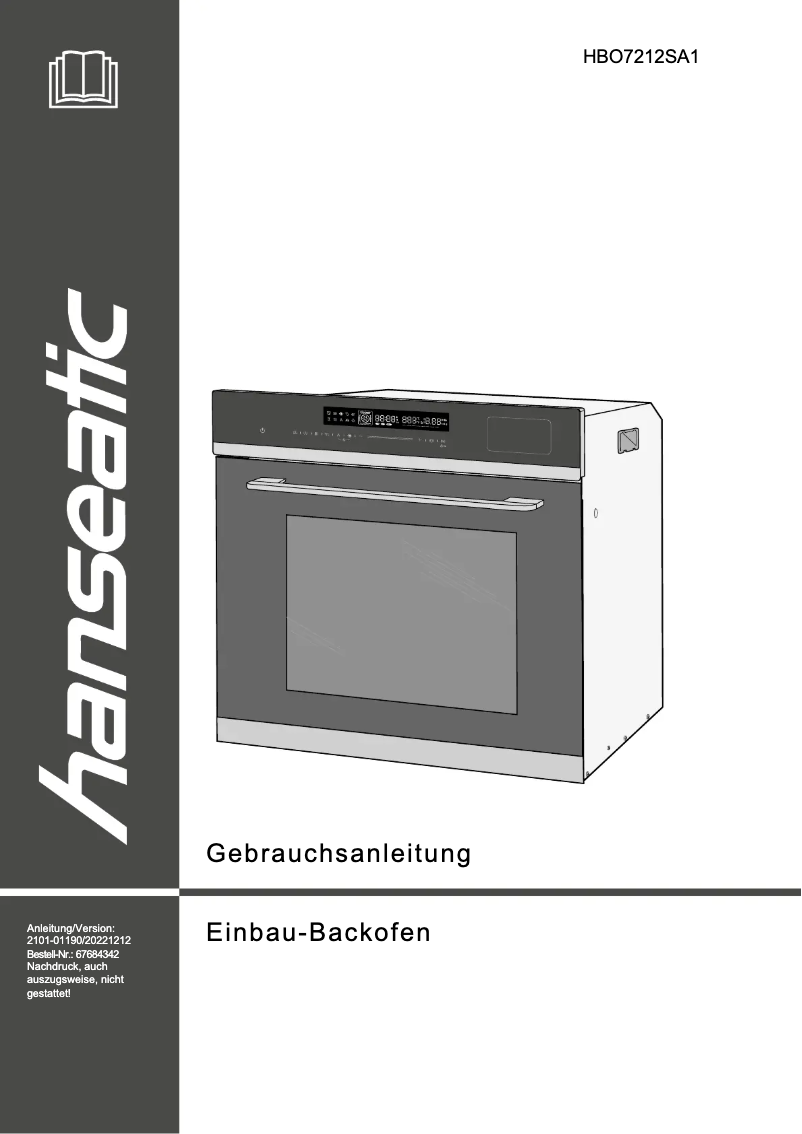 Page n°1 - Manuel utilisateur Hanseatic HBO7212SA1