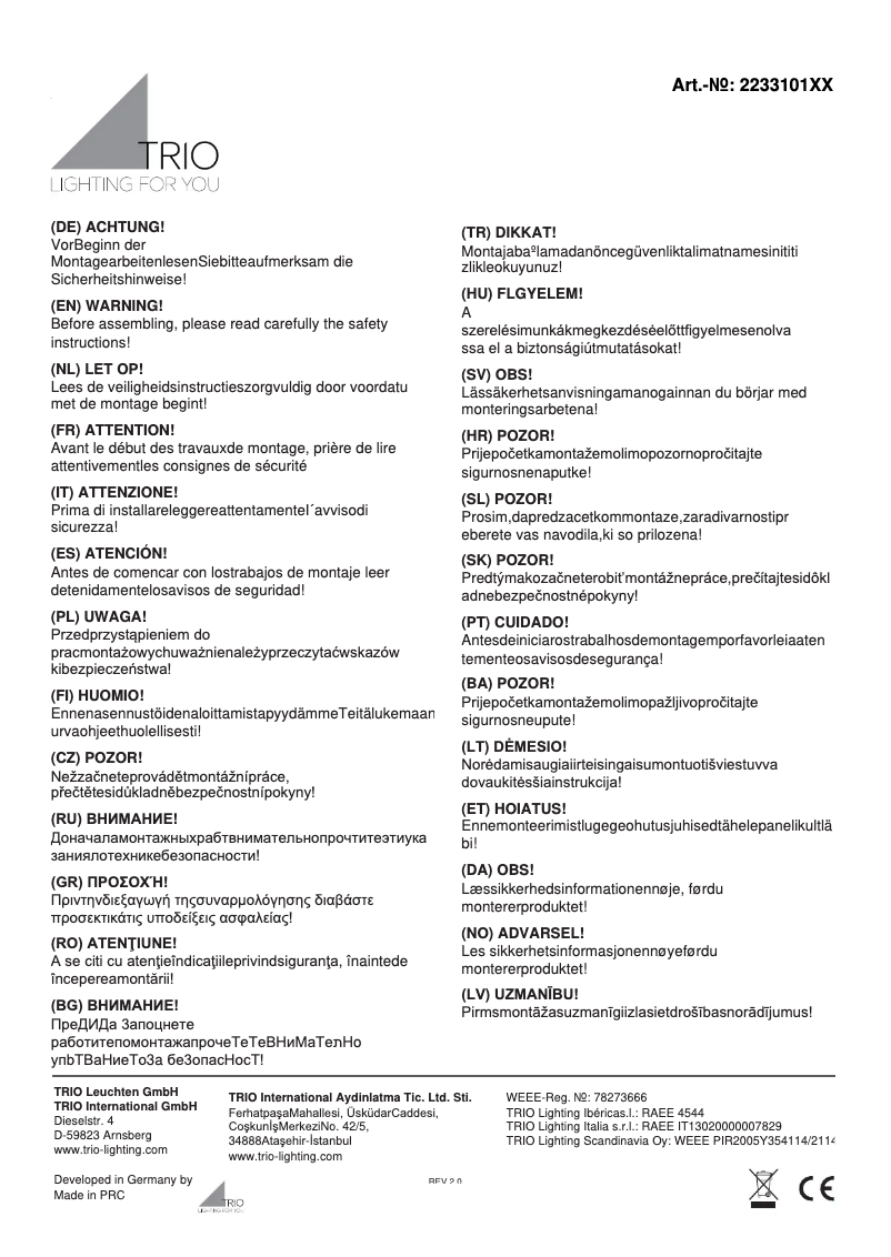 Image de la première page du manuel de l'appareil Louis 223310105