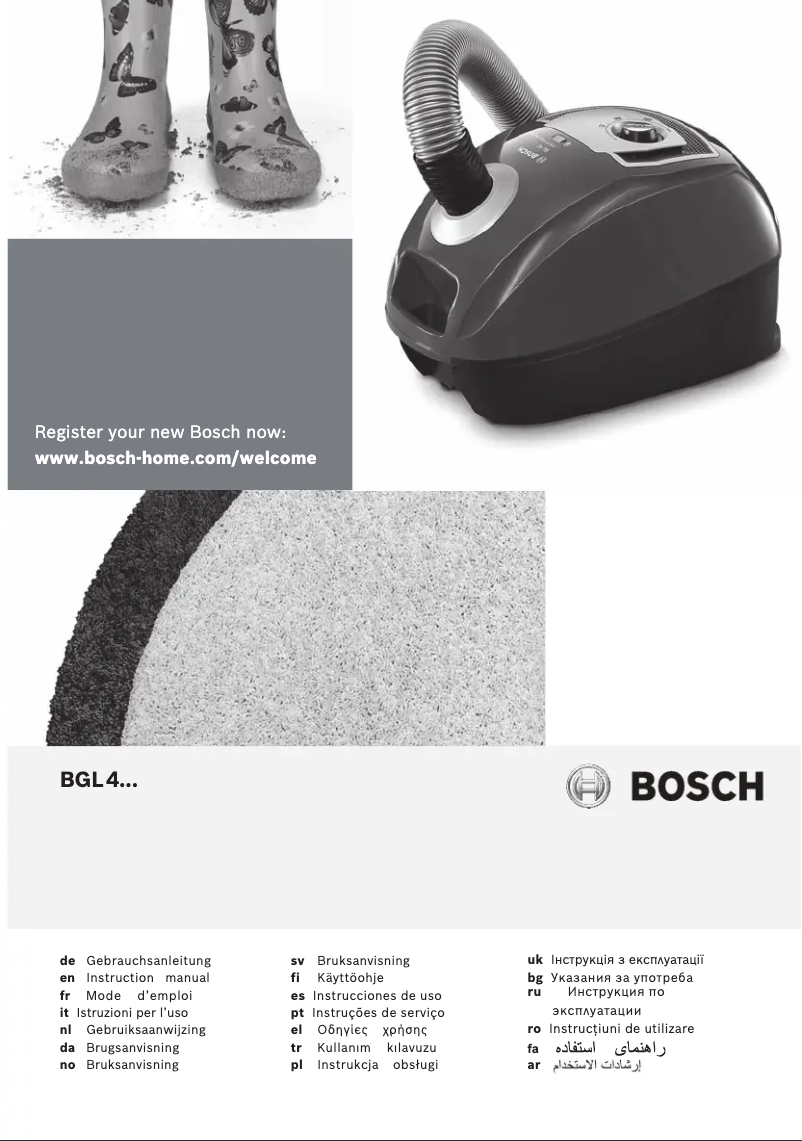 Page 1 de la notice Manuel utilisateur Bosch BGL4330