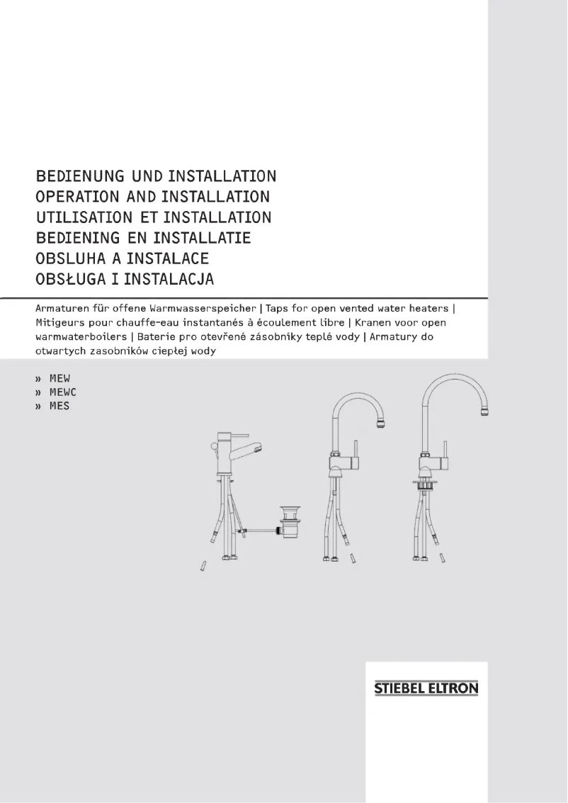 Page 1 de la notice Manuel utilisateur Stiebel Eltron MEW