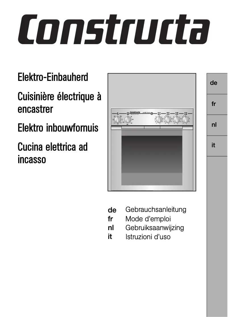 Page 1 de la notice Manuel utilisateur Constructa CH13850