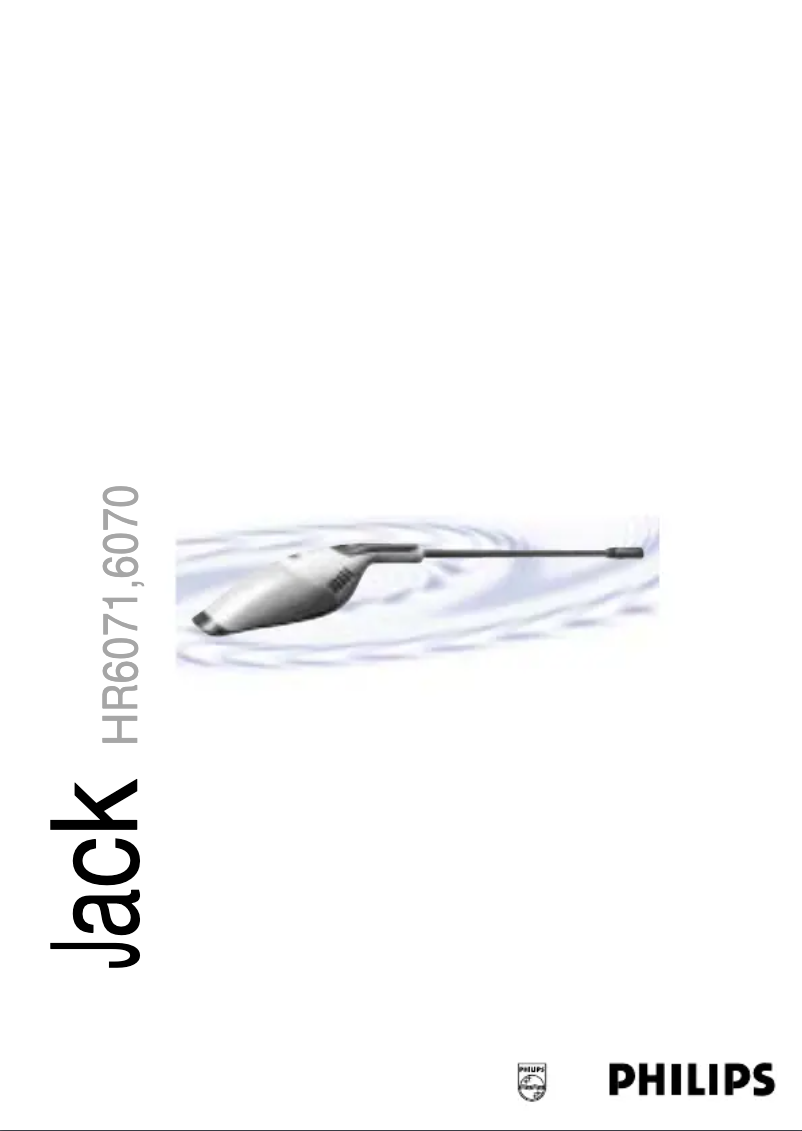 Page 1 of the manual User Manual Philips Jack HR6071