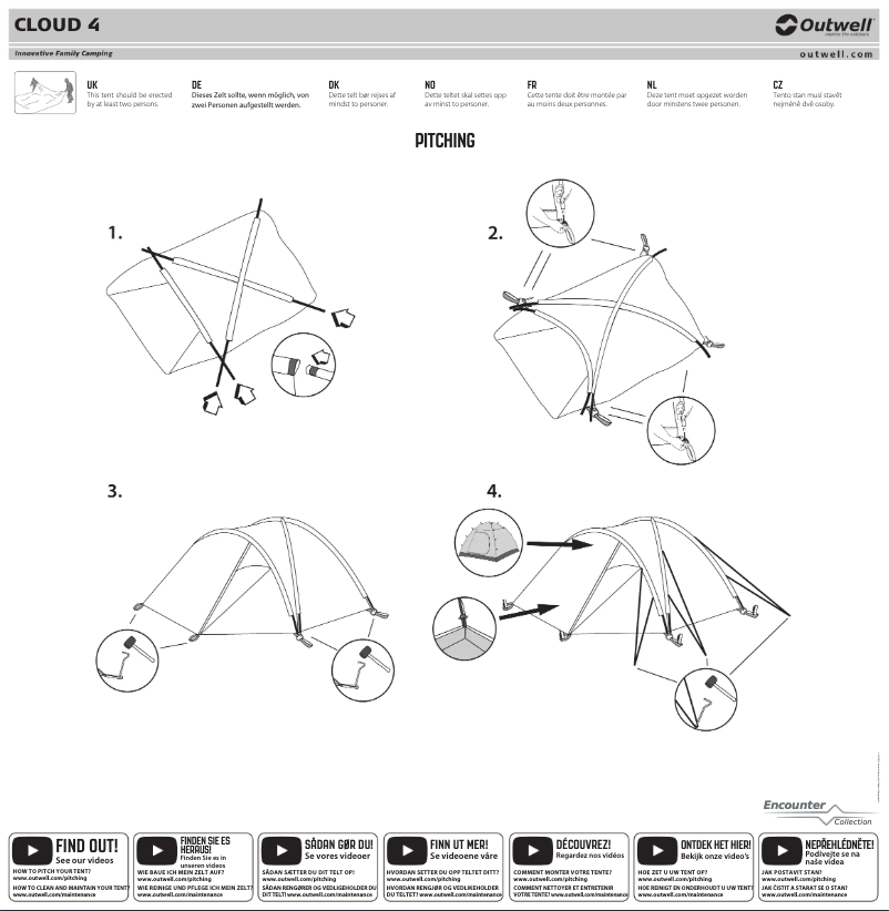 Página 1 del manual Manual de instrucciones Outwell Cloud 4
