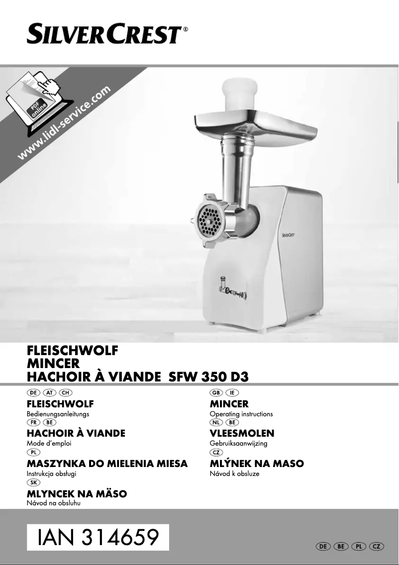 Image de la première page du manuel de l'appareil SFW 350 D3