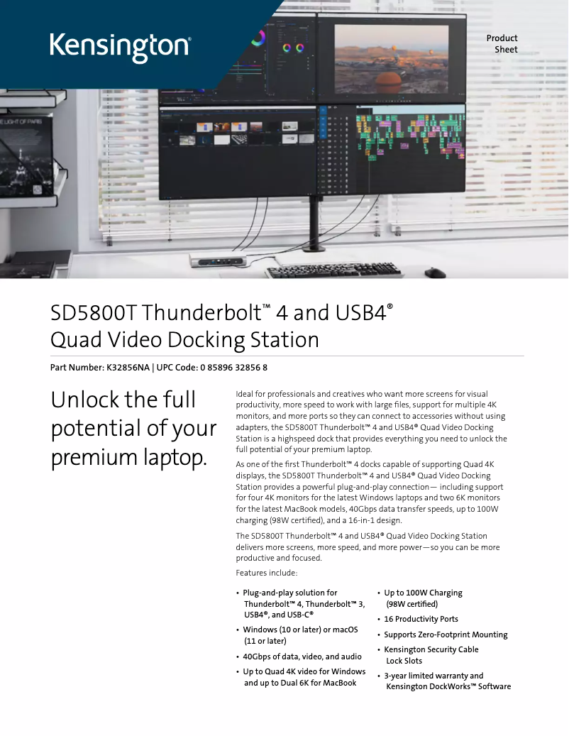 Image de la première page du manuel de l'appareil SD5800T