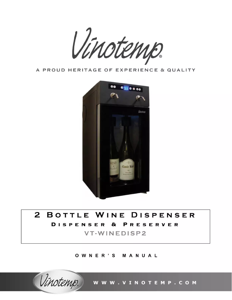 Page n°1 - Guide d'installation Vinotemp VT-WINEDISP2