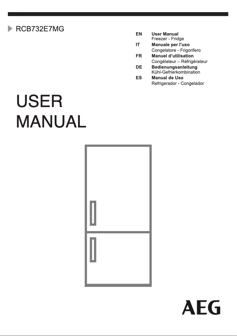 Page 1 de la notice Manuel utilisateur AEG RCB732E7MG