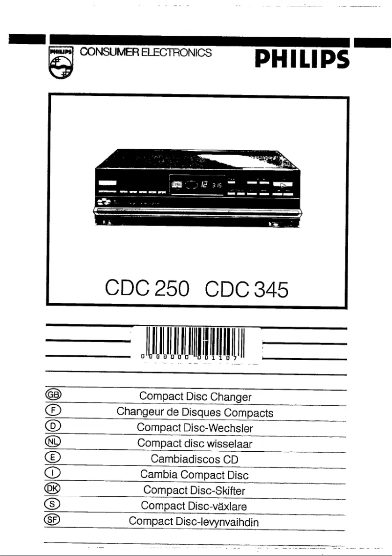 Page 1 de la notice Manuel utilisateur Philips CDC345