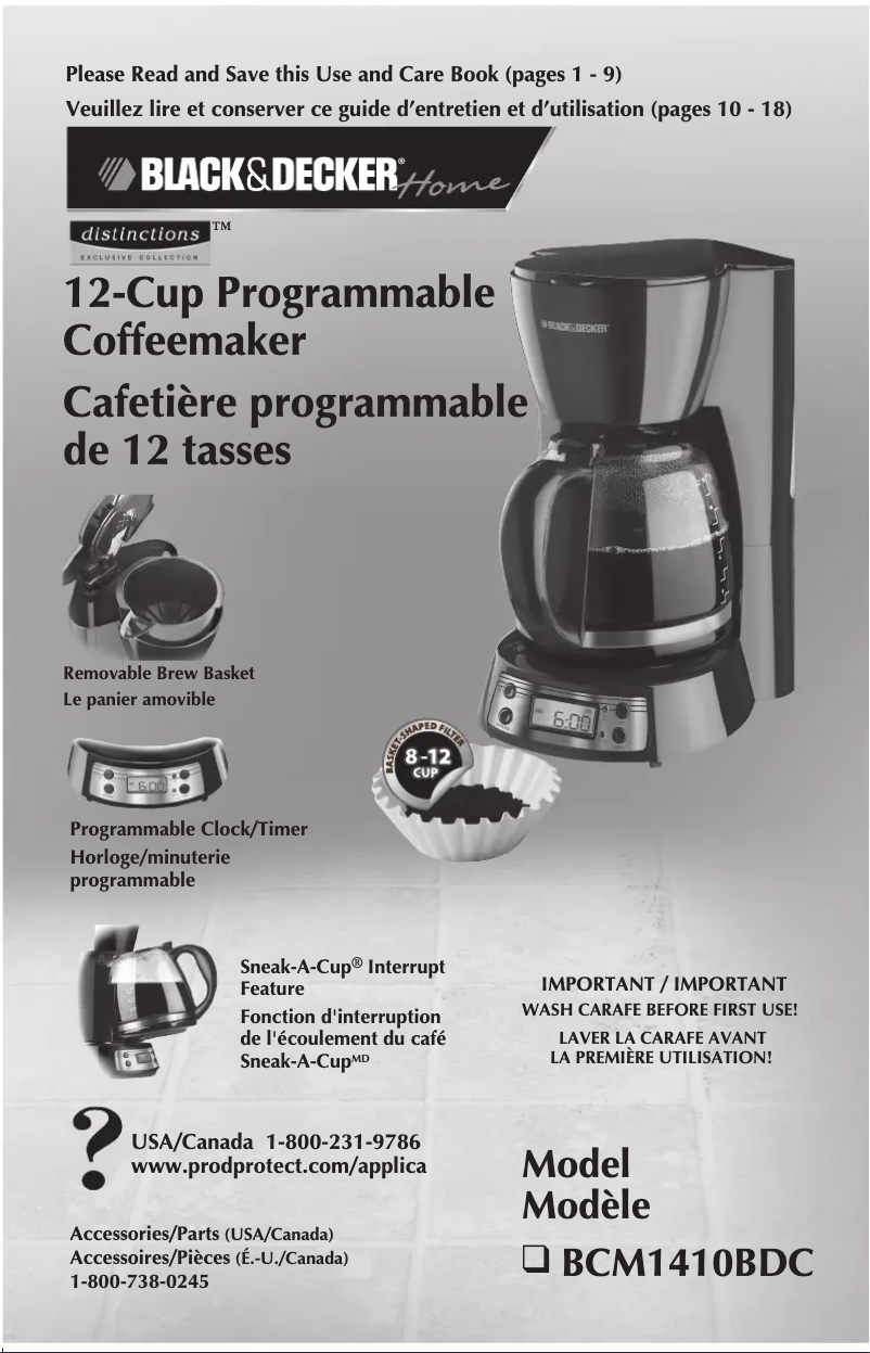 Página 1 del manual Manual de usuario Black & Decker BCM1410BDC