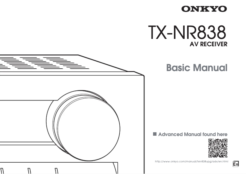 Page n°1 - Manuel utilisateur Onkyo TX-NR838B