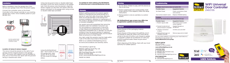 Image de la première page du manuel de l'appareil 21457/05