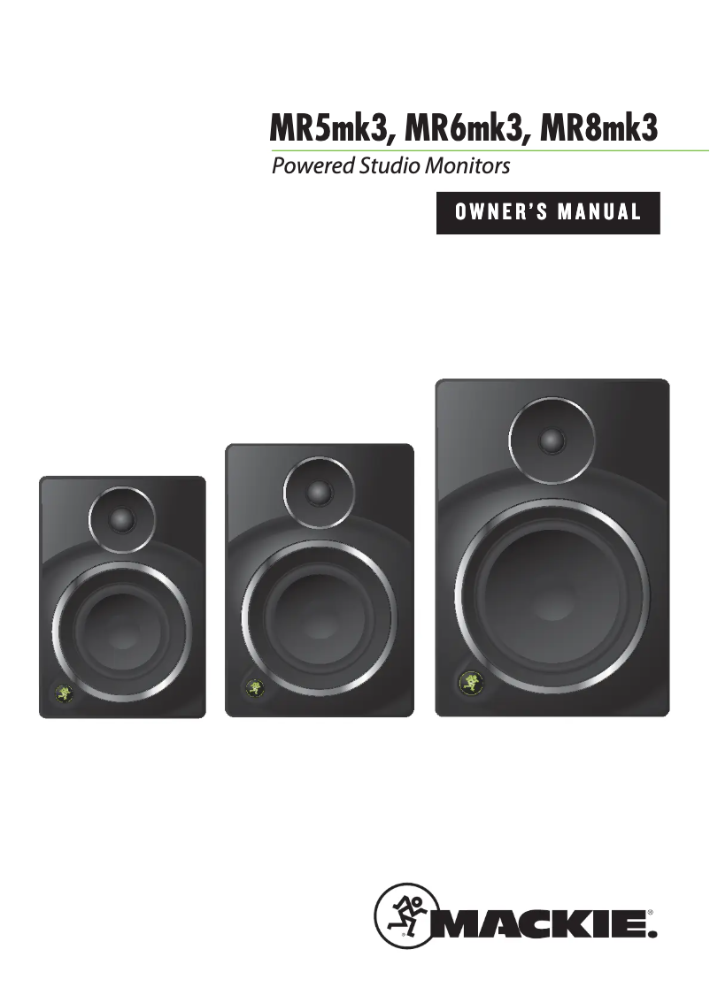 Page 1 of the manual User Manual Mackie MR5mk3