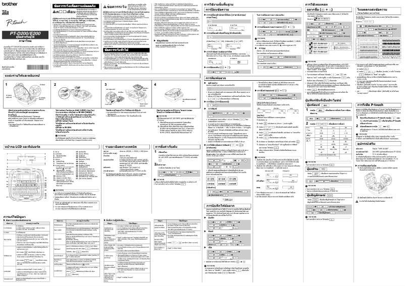 Page n°1 - Manuel utilisateur Brother P-touch PT-D200KT