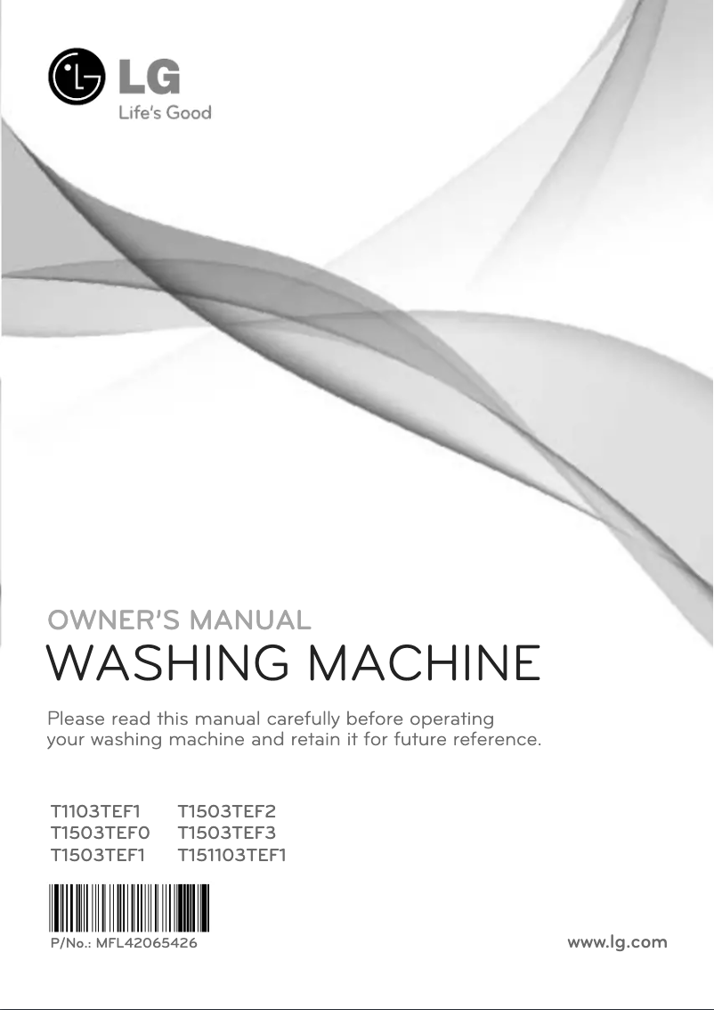 Page 1 de la notice Manuel utilisateur LG T1503TEF1