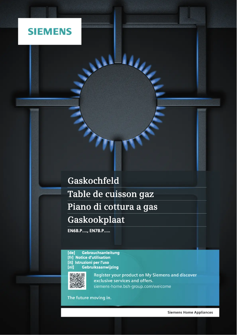 Page 1 de la notice Manuel utilisateur Siemens EN6B6PB90N