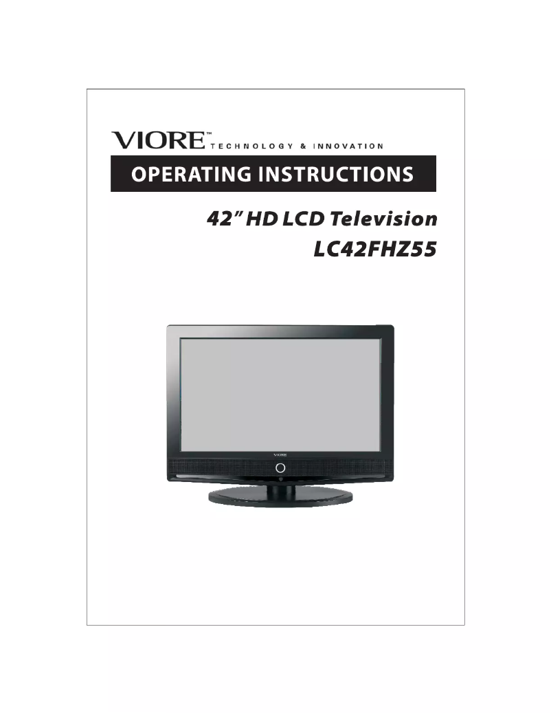 Page n°1 - Manuel utilisateur Viore LC42FHZ55
