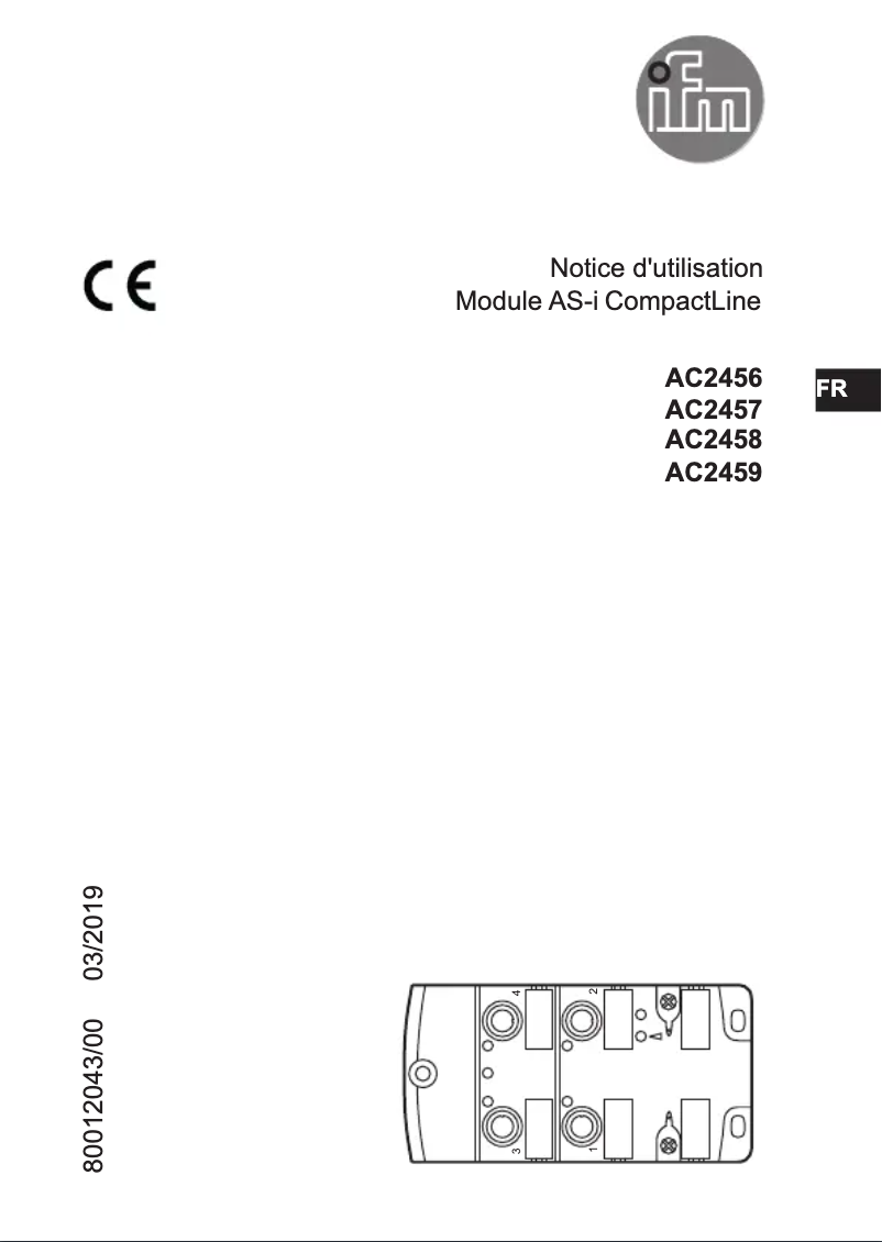 Image de la première page du manuel de l'appareil AC2458