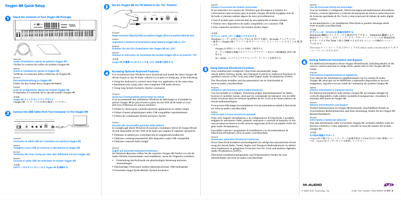 Image de la première page du manuel de l'appareil Oxygen 88