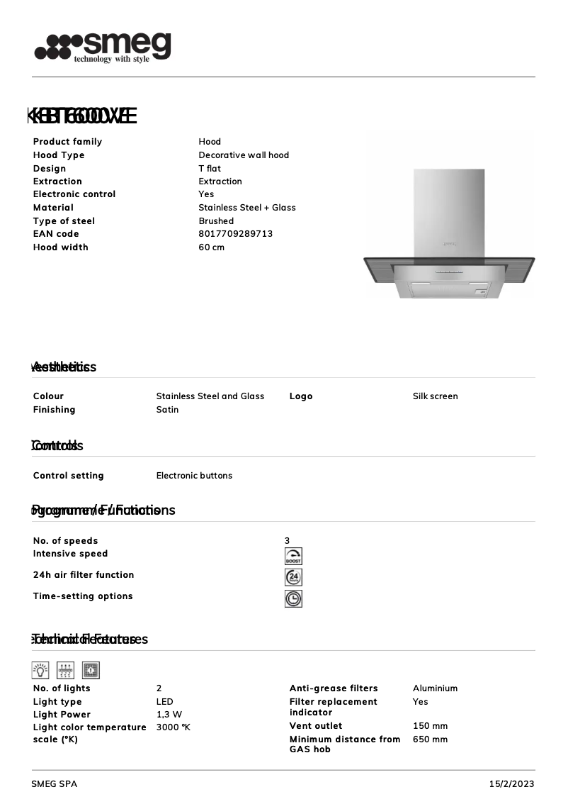 Image de la première page du manuel de l'appareil KBT600ve