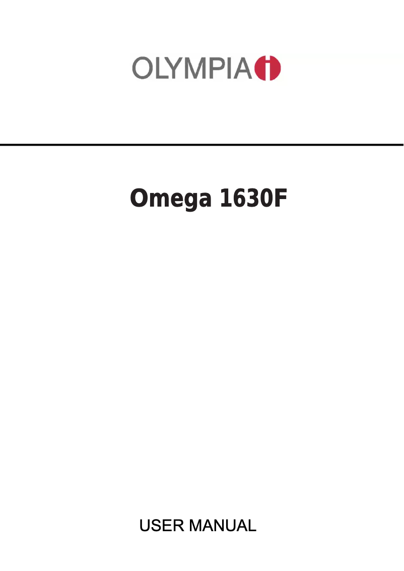 Image de la première page du manuel de l'appareil Omega 1630F