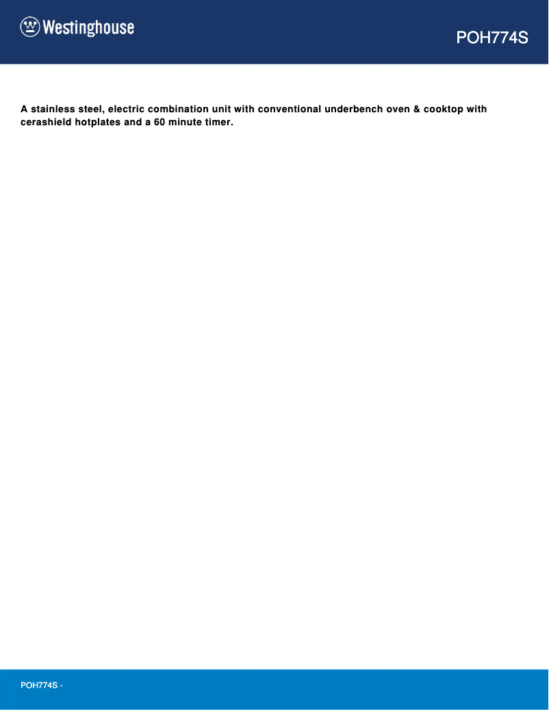 Image de la première page du manuel de l'appareil POH774S