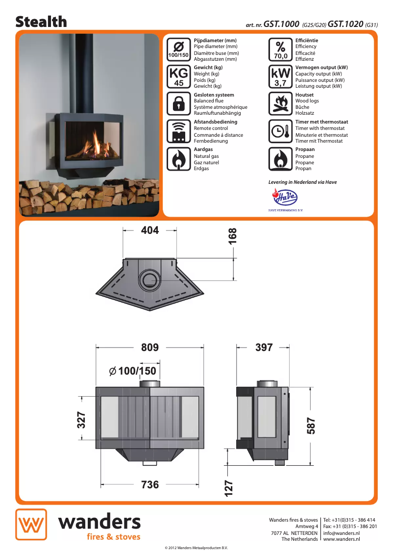 Page 1 de la notice Manuel utilisateur Wanders Stealth