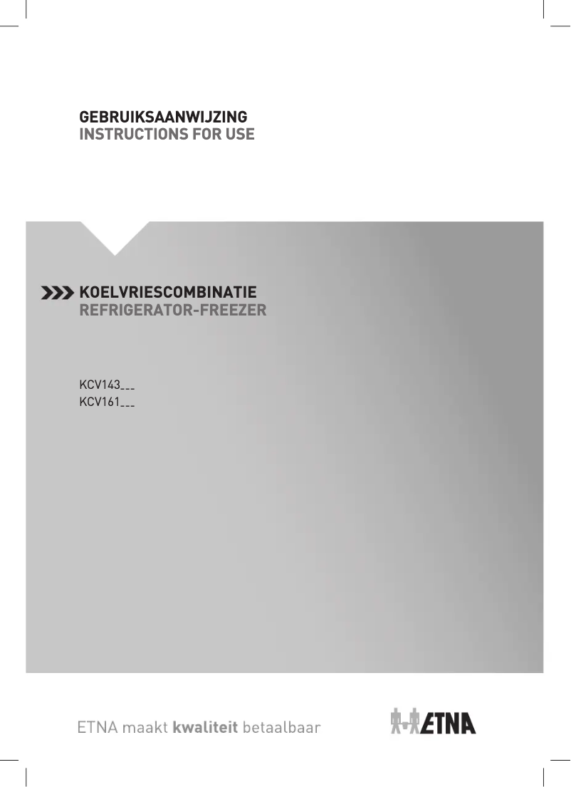 Image de la première page du manuel de l'appareil KCV143ZWA