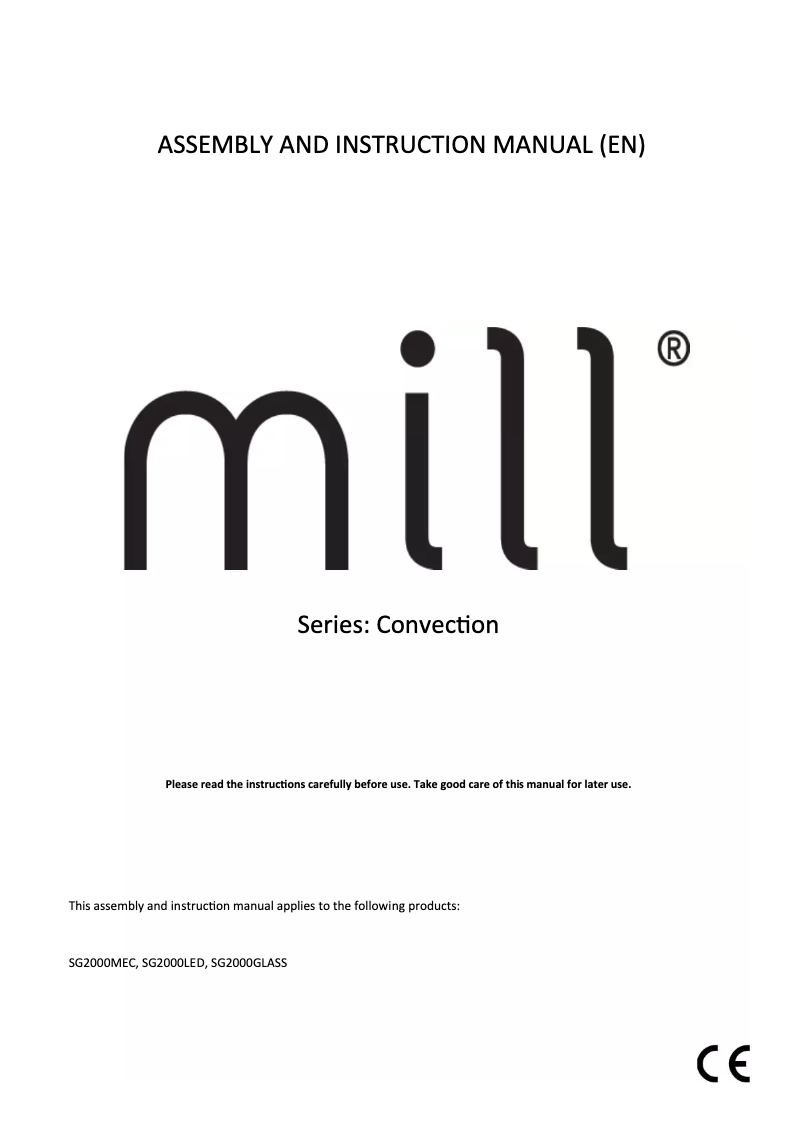 Image de la première page du manuel de l'appareil SG2000LED