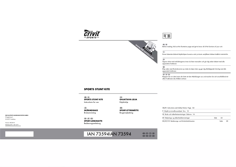 Page n°1 - Manuel utilisateur Crivit LM-1419