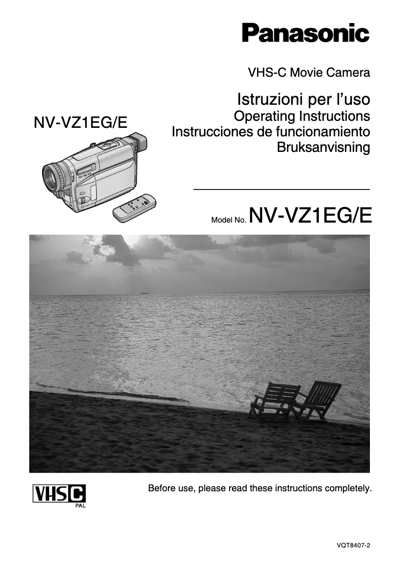 Page 1 de la notice Manuel utilisateur Panasonic NV-VZ1E
