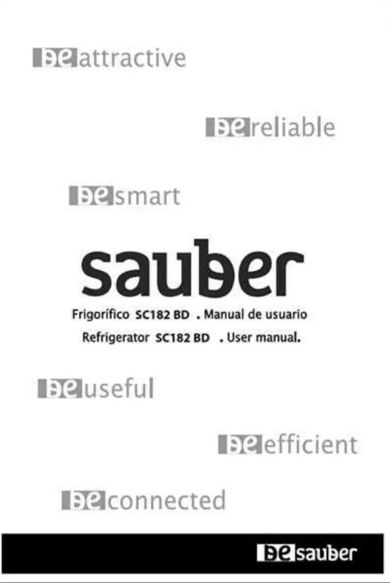 Page n°1 - Manuel utilisateur Sauber SC182BD