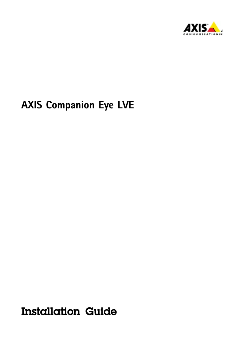 Page 1 de la notice Manuel utilisateur Axis Companion Eye LVE