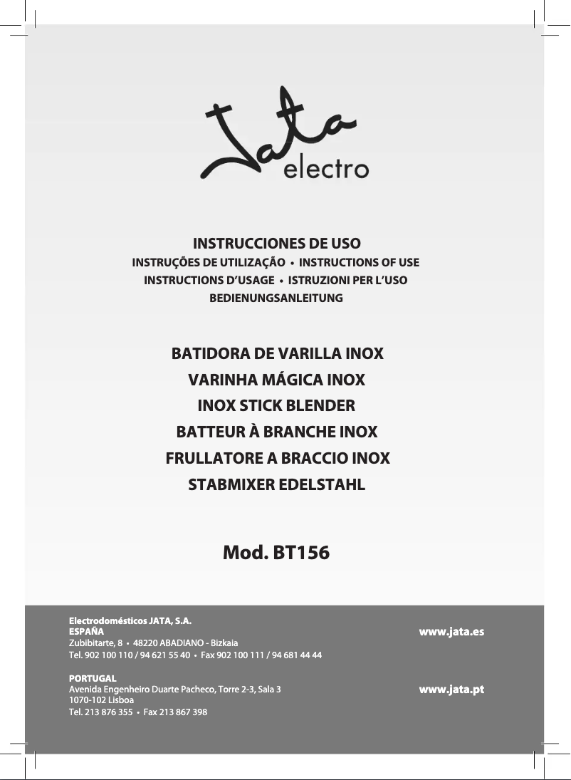 Imagen de la primera página del manual del dispositivo BT156